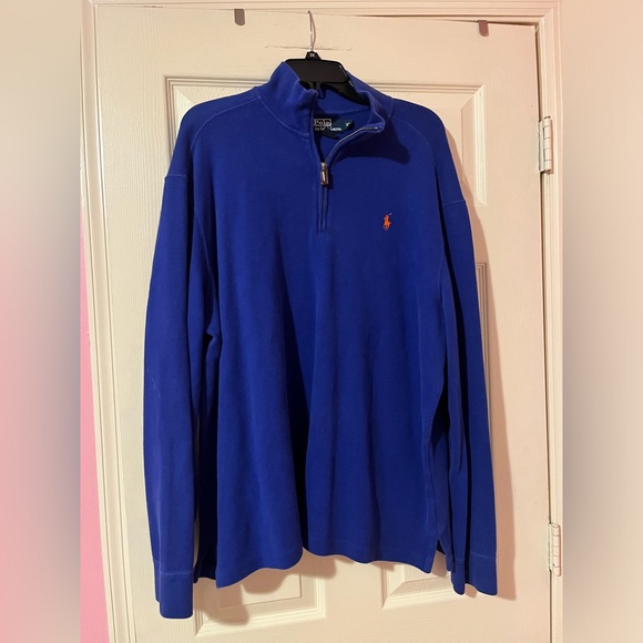 Polo Ralph Lauren Other - Polo Ralph Lauren Men's Navy & Orange 1/4 Zip Long Sleeve Sweatshirt Pullover